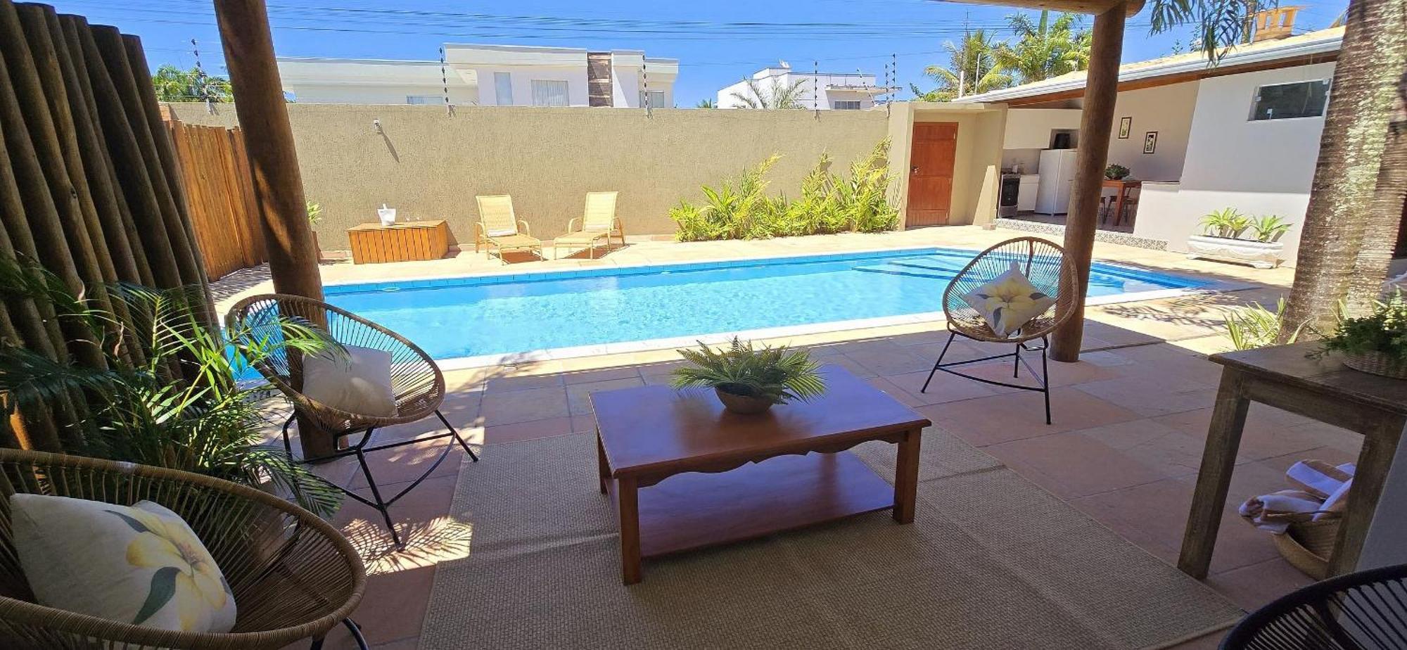 Casa Aconchegante Com Piscina Em Taperapuan *