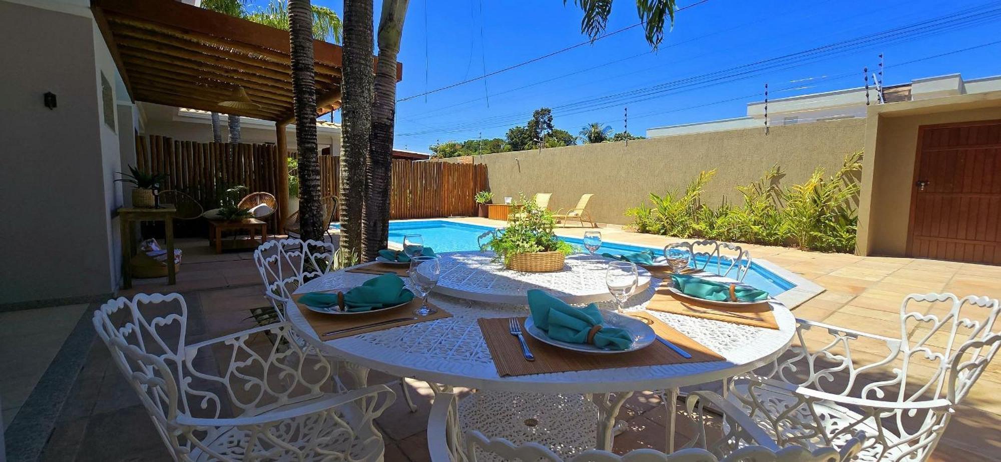 Casa Aconchegante Com Piscina Em Taperapuan Casa de férias